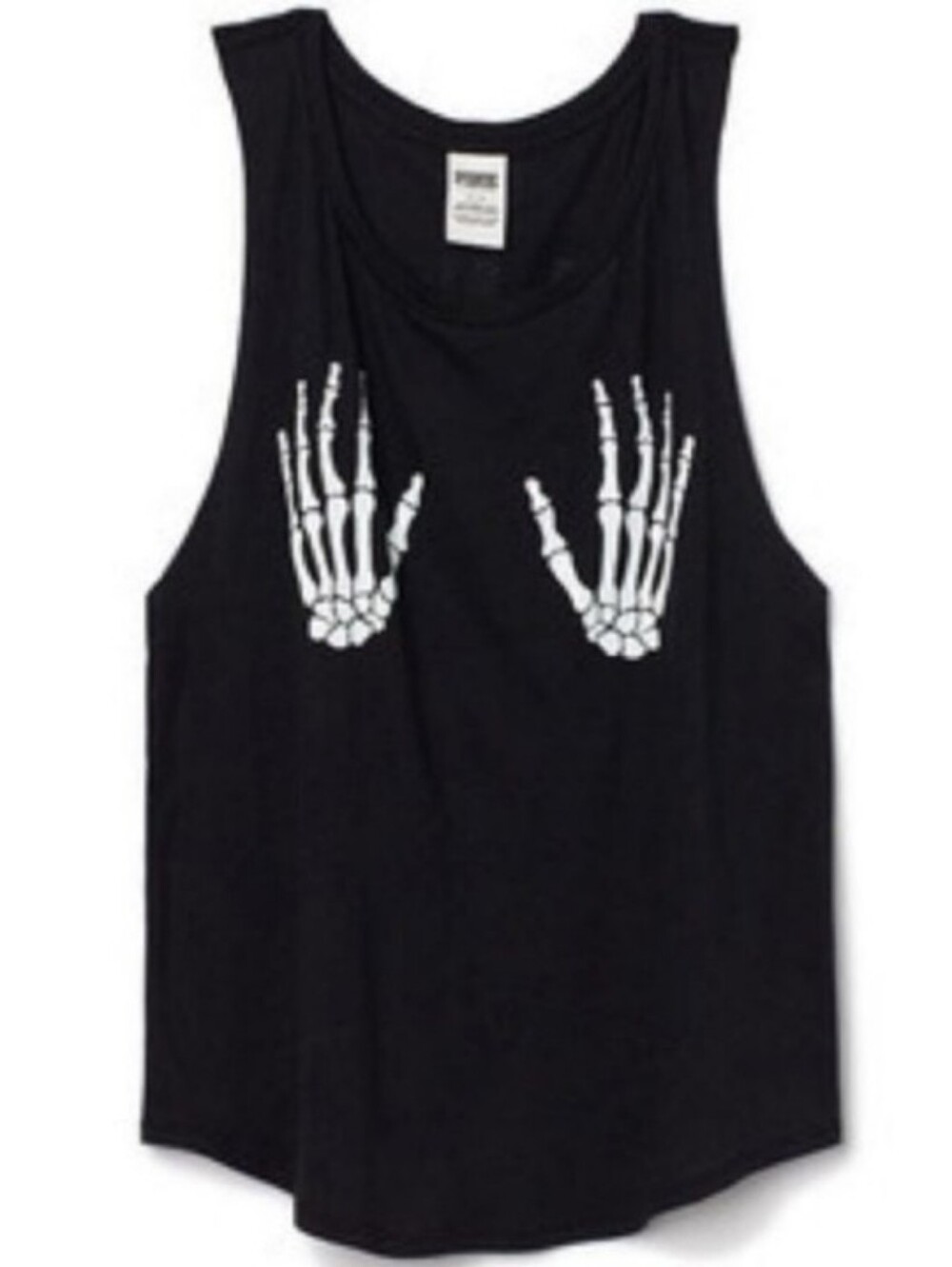 VS Pink Skeleton Hands Tank Top Sz small Halloween